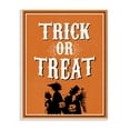 thumbnail image 1 of Stupell Industries Trick Or Treat Orange White Cartoon Holiday Word Design Wall Plaque by The Saturday Evening Post, 10" x 15", Wall Plaque, 1 of 1