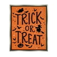 thumbnail image 1 of Stupell Industries Trick Or Treat Spider Web Graphic Art Luster Gray Floating Framed Canvas Print Wall Art, Design by Nina Seven, 1 of 6