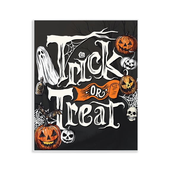 Trick Or Treat Vintage Traditions Wall Plaque Art, 11 x 14, Made In USA