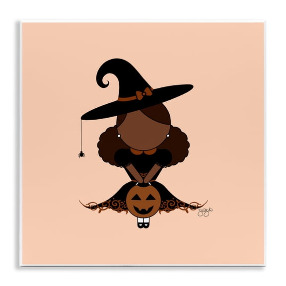 Stupell Industries Trick Or Treat Witch Wall Plaque Art design by Sierra Siler, 12 x 12