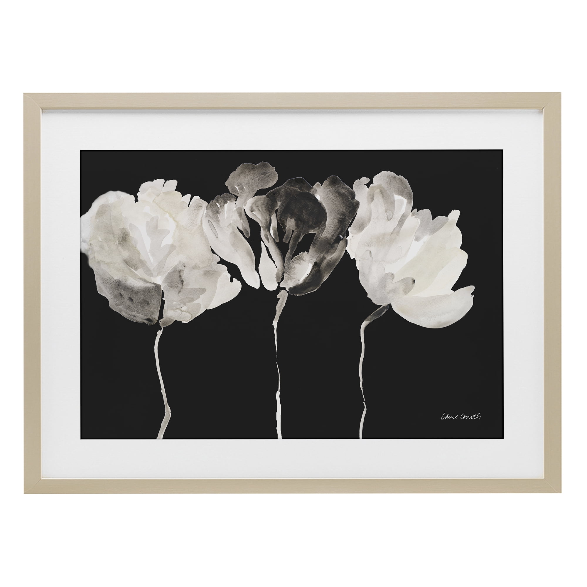 Stupell Industries Trio In Light On Black Birch Framed Print Under Glass, design by Lanie Loreth