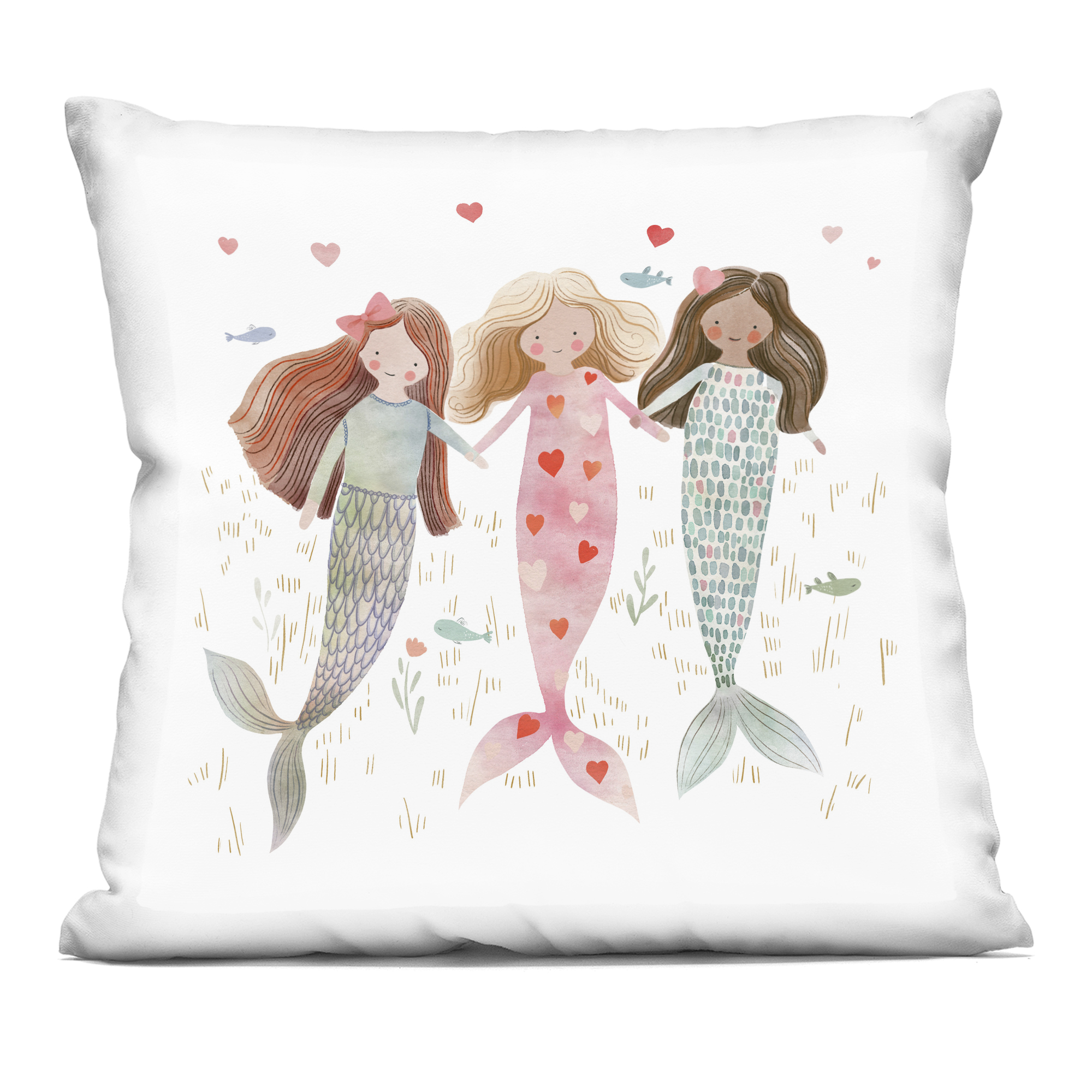 Stupell Industries Trio of Mermaids Friendship Decorative Printed Throw Pillow, design by Leah Straatsma