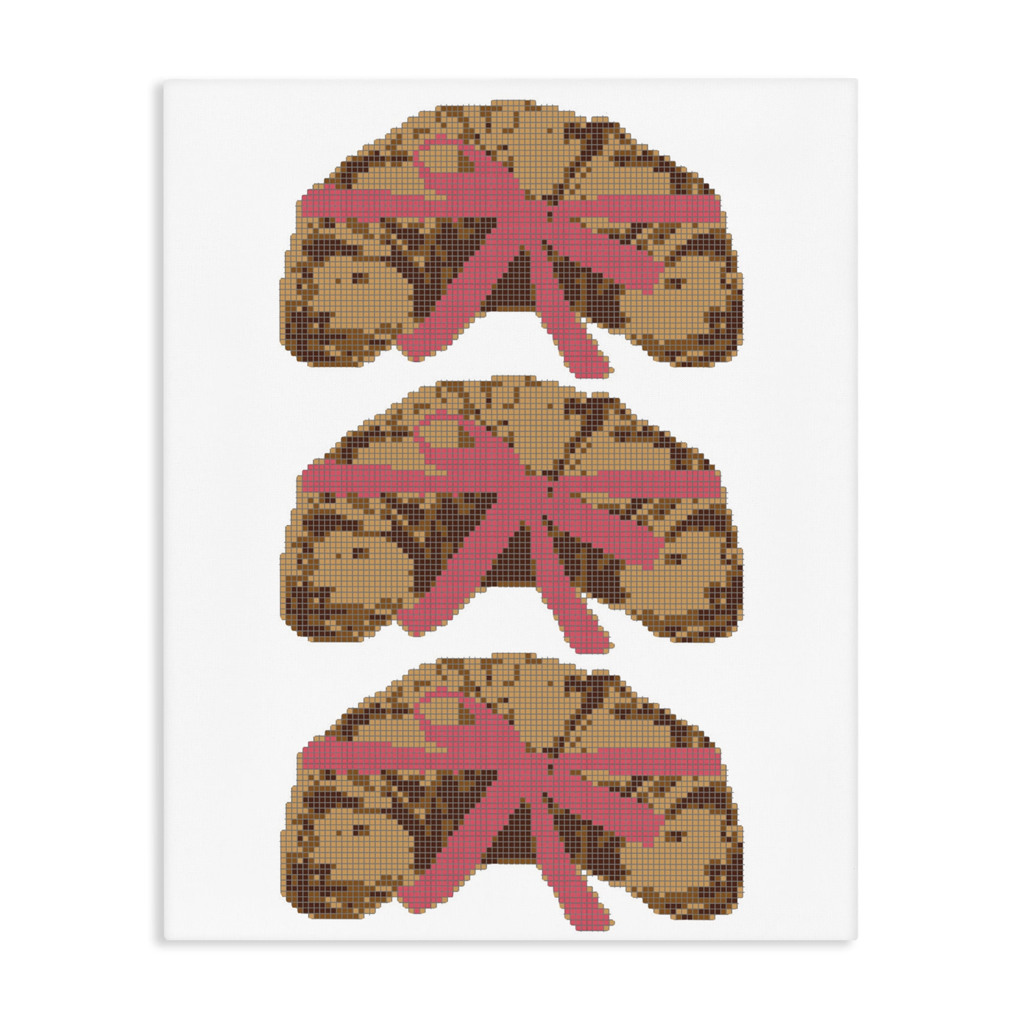 Stupell Industries Trio of Ribbon Croissants Canvas Wall Art, design by Lil' Rue