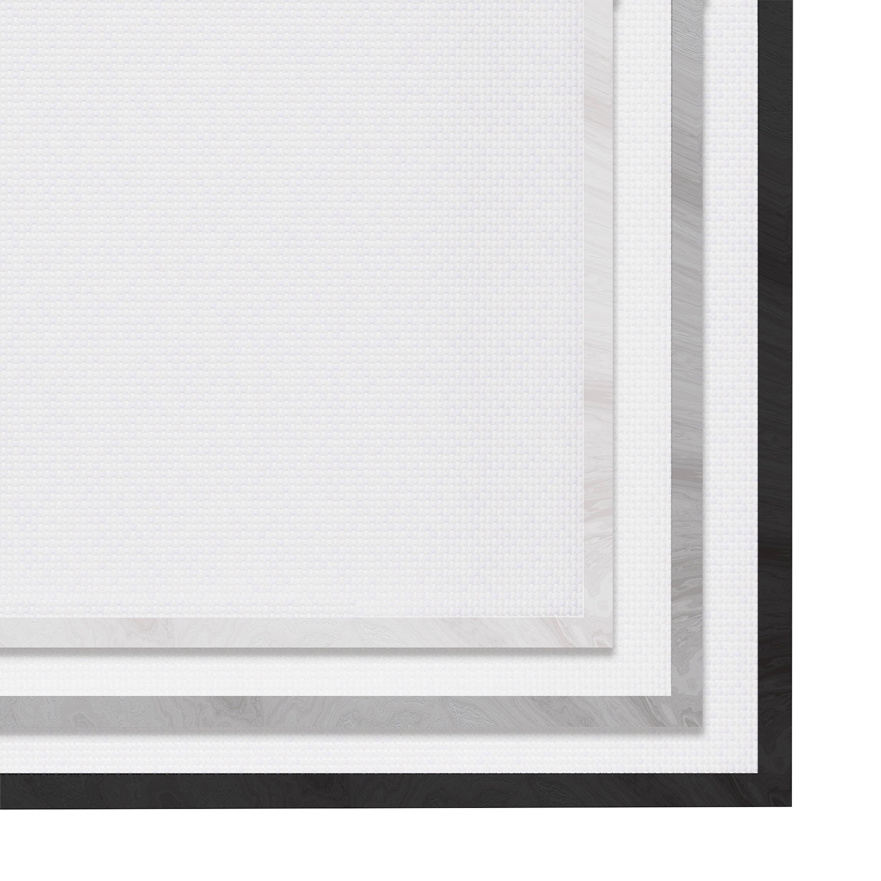 Gray and Ebony Wood Framed Abstract Canvas Print, 11 x 14