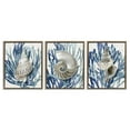 thumbnail image 1 of Stupell Industries Trio of Shells & Coral Nature Painting Brown Floater Framed Canvas Art Print Wall Art, 25 x 31, Set of 3, 1 of 9