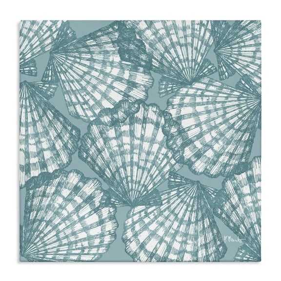 Stupell Industries Tropez Striped Seashells Canvas Wall Art design by Paul Brent, 36 x 36