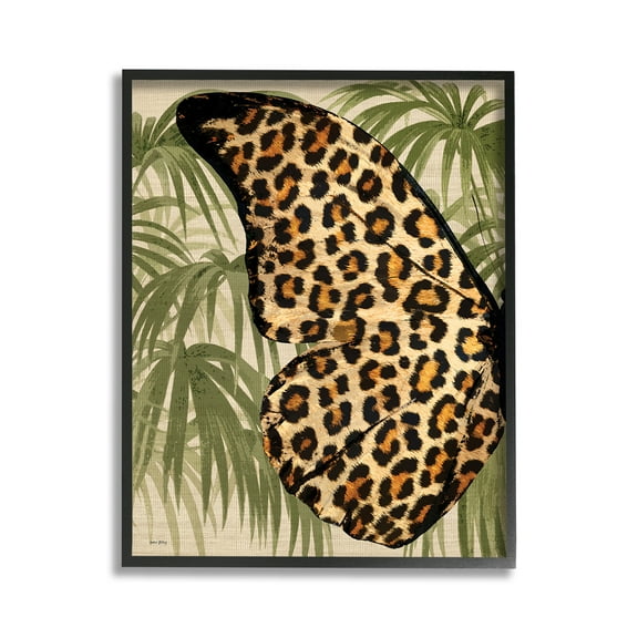Stupell Industries Tropical Animal Pattern Wing Animals & Insects Painting Black Framed Art Print Wall Art, 11 x 14