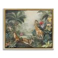 thumbnail image 1 of Stupell Industries Tropical Animals in Jungle Landscape Painting Gold Floater Framed Canvas Art Print Wall Art, 31 x 25, 1 of 10