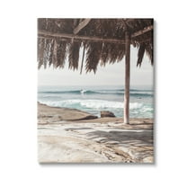 Stupell Industries Tropical Beach Canopy Landscape Painting Gallery Wrapped Canvas Art Print Wall Art, 16 x 20