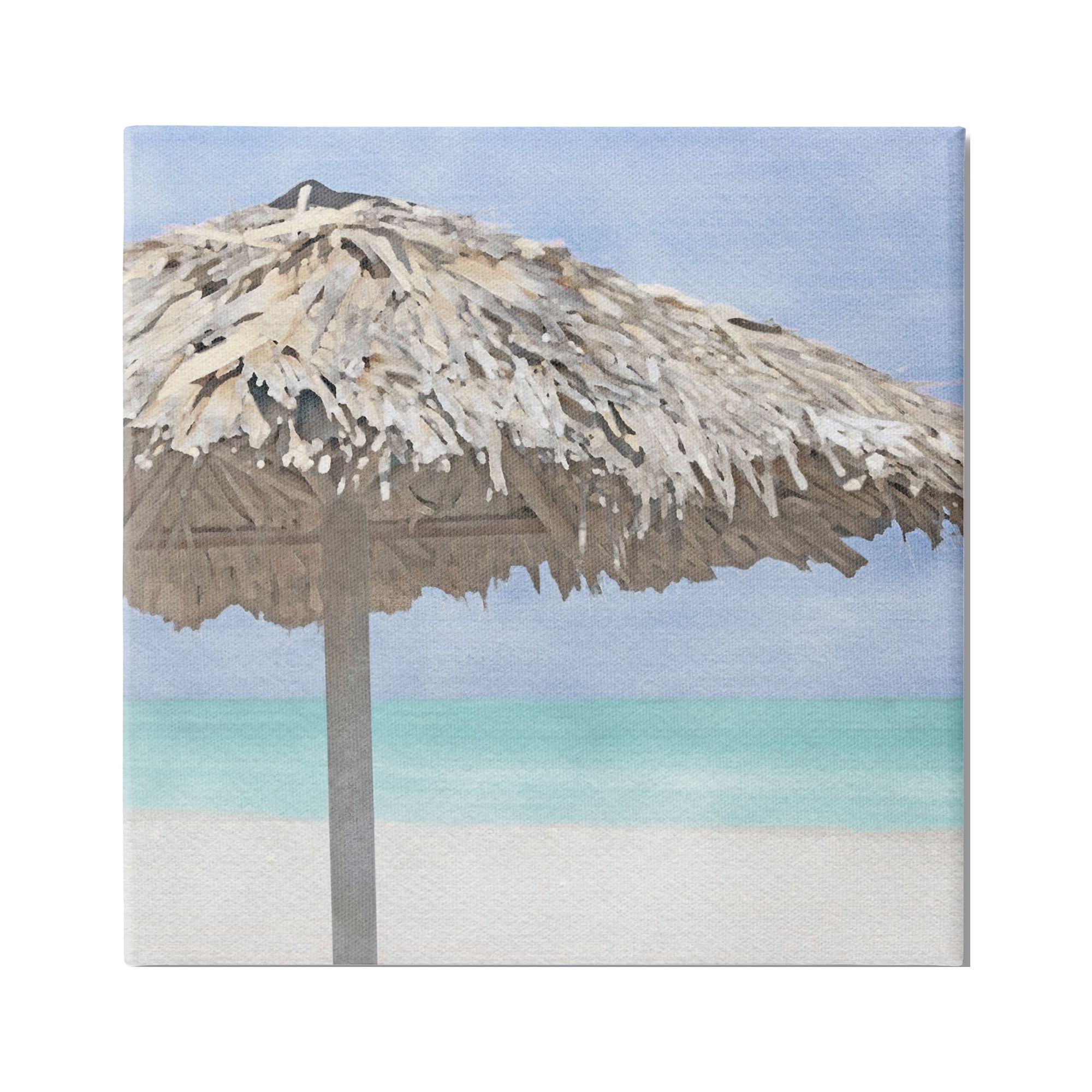 Stupell Industries Tropical Beach Canopy Nature Painting Gallery Wrapped Canvas Print Wall Art, 30 x 30