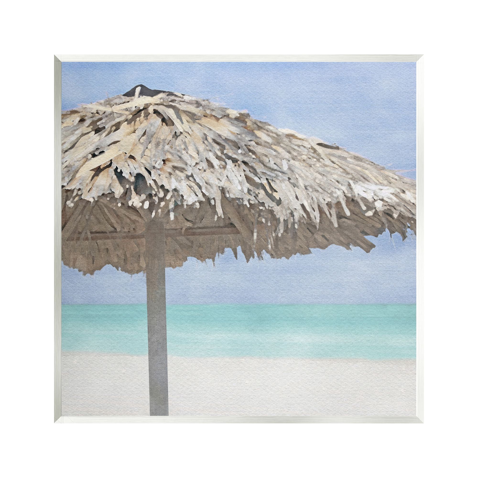 Stupell Industries Tropical Beach Canopy Nature Painting Unframed Art Print Wall Art, 12 x 12