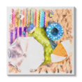 thumbnail image 1 of Stupell Industries Tropical Beach Lounge Scene Summer Umbrellas Floats Towels, 36 x 36,Design by Alonzo Saunders, 1 of 5