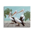thumbnail image 1 of Stupell Industries Tropical Beach Pelicans Palms Graphic Art Gallery Wrapped Canvas Print Wall Art, Design by Ziwei Li, 1 of 2