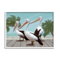 thumbnail image 1 of Stupell Industries Tropical Beach Pelicans Palms Graphic Art White Framed Art Print Wall Art, Design by Ziwei Li, 1 of 7