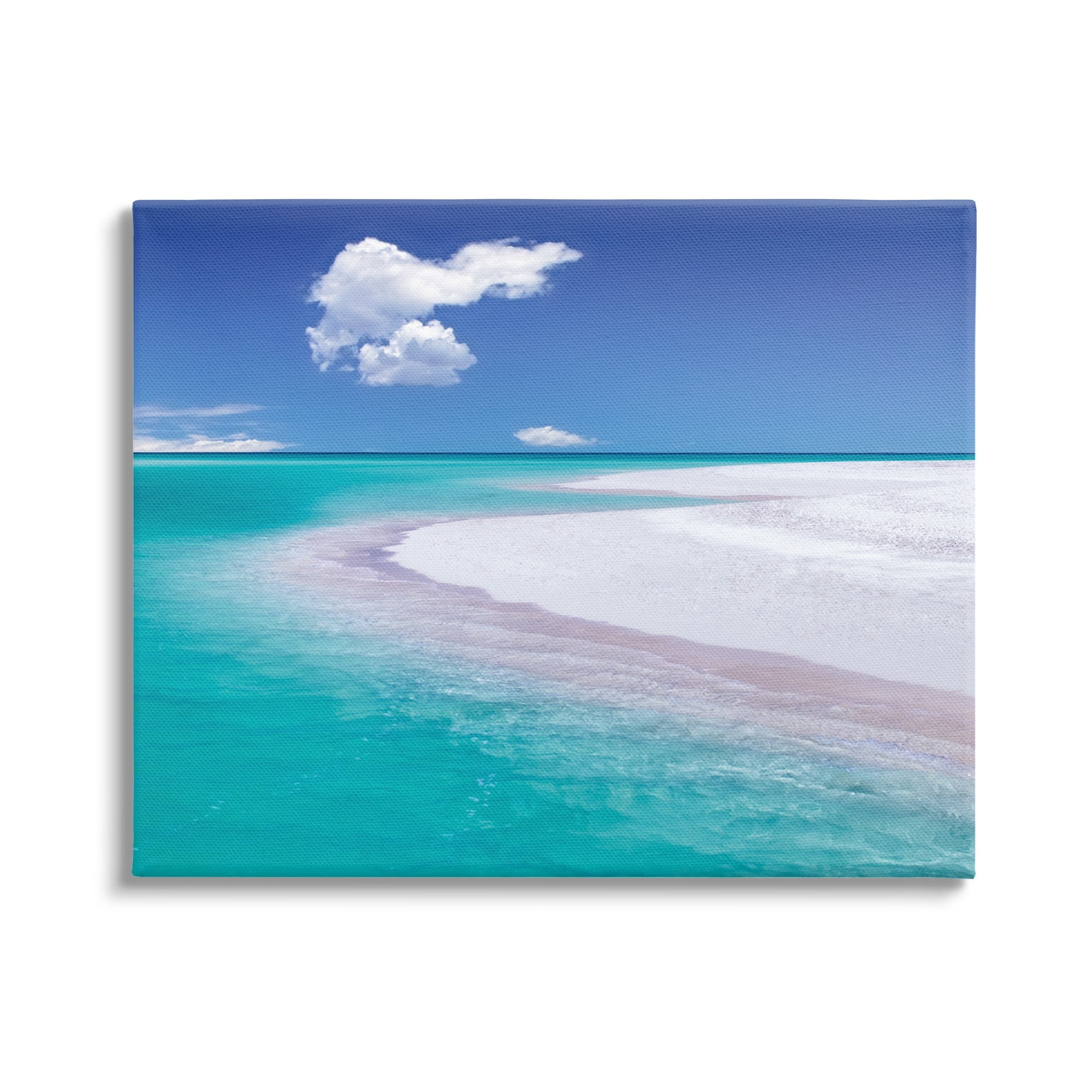 Tropical Beach Shoreline Multicolored Canvas Print, 24 x 30