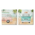 thumbnail image 1 of Stupell Industries Tropical Beach Vacation Van Painting Gallery Wrapped Canvas Print Wall Art, Set of 2, Design by Dina June, 1 of 6