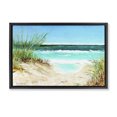 thumbnail image 1 of Stupell Industries Tropical Tropical Beach View Black Floating Frame Canvas Art, 25 x 17, by Christine Reichow, 1 of 9