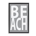 thumbnail image 1 of Stupell Industries Tropical Beach Word on Grey Black Floating Frame Canvas Art, 17 x 25, by Jamie MacDowell, 1 of 8