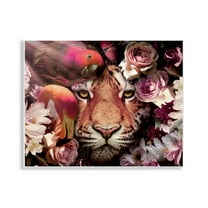 Stupell Industries Tropical Birds & Tiger Animals Painting Unframed Art Print Wall Art, 14 x 11