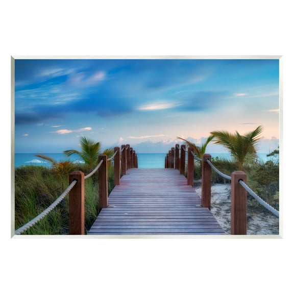 Stupell Industries Tropical Boardwalk Beach Path Coastal Photography Unframed Art Print Wall Art