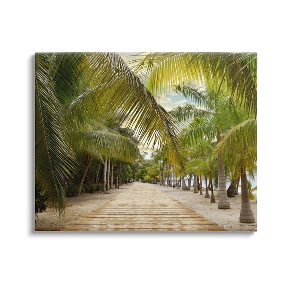 Stupell Industries Tropical Boardwalk Path Landscape Photography Gallery Wrapped Canvas Art Print Wall Art, 40 x 30