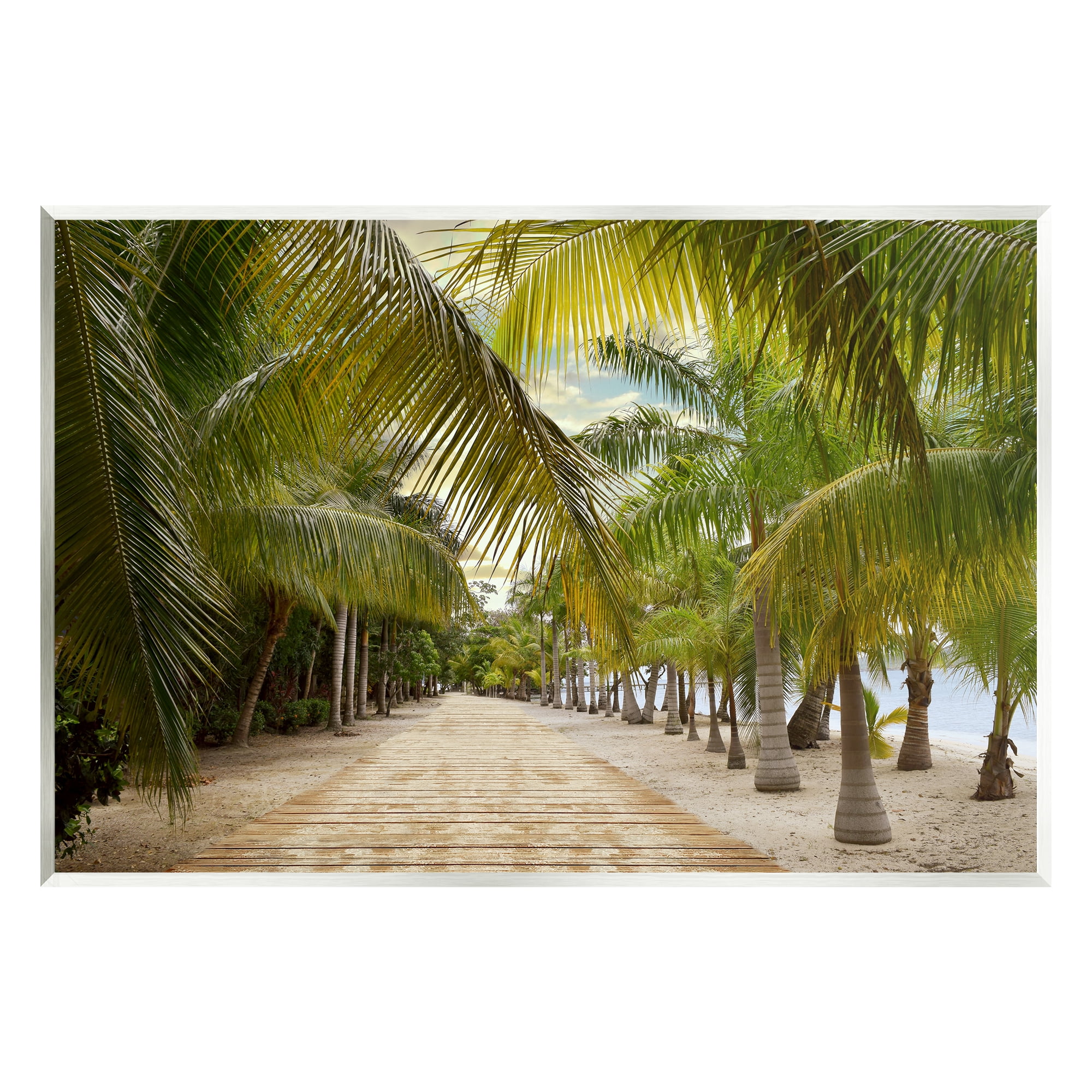 Stupell Industries Tropical Boardwalk Path Landscape Photography Unframed Art Print Wall Art, 19 x 13