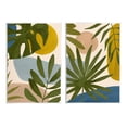 thumbnail image 1 of Stupell Industries Tropical Bohemian Plant Leaves Graphic Art Unframed Art Print Wall Art, Set of 2, Design by Victoria Barnes, 1 of 6