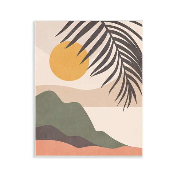 Stupell Industries Tropical Boho Scene Landscape & Nature Painting Unframed Art Print Wall Art, 11 x 14