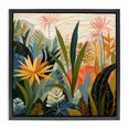 thumbnail image 1 of Stupell Industries Eclectic Tropical Botanical Embrace Black Floating Frame Canvas Art, 18 x 18, by Lazar Studio, 1 of 8