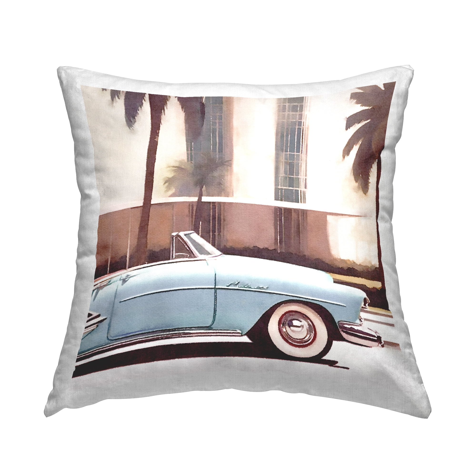 Stupell Industries Tropical Café Del Mar Decorative Printed Throw Pillow Design by Noah Bay.