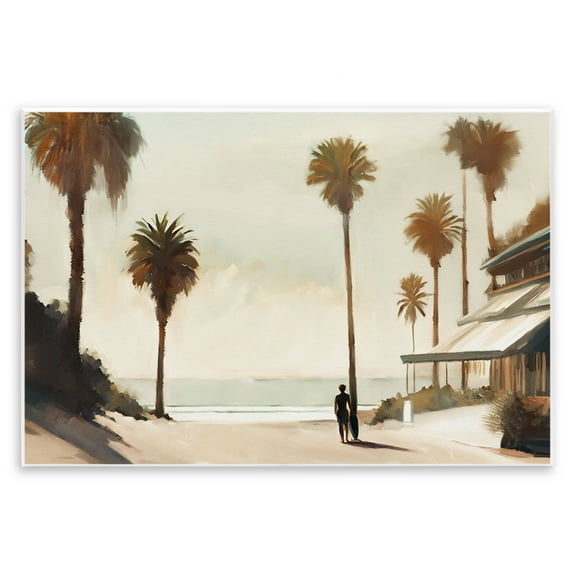 Stupell Industries Tropical Café Del Mar Landscape & Nature Painting Unframed Art Print Wall Art, 15 x 10