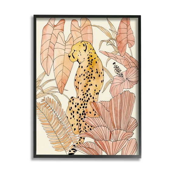 Stupell Industries Tropical Cheetah Blush Forest Palm Fern Fronds, 11 x 14, Design by Annie Warren