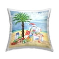 thumbnail image 1 of Stupell Industries Tropical Christmas Santa Square Decorative Printed Throw Pillow, 18 x 18, 1 of 4