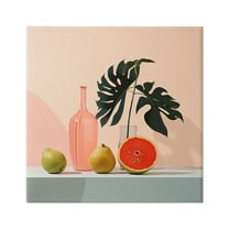 Stupell Industries Tropical Citrus Still Life Botanical & Floral Painting Gallery Wrapped Canvas Art Print Wall Art, 17 x 17