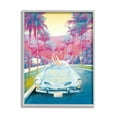 thumbnail image 1 of Stupell Industries Tropical Classic Car Transportation Painting Gray Framed Art Print Wall Art, 24 x 30, 1 of 9