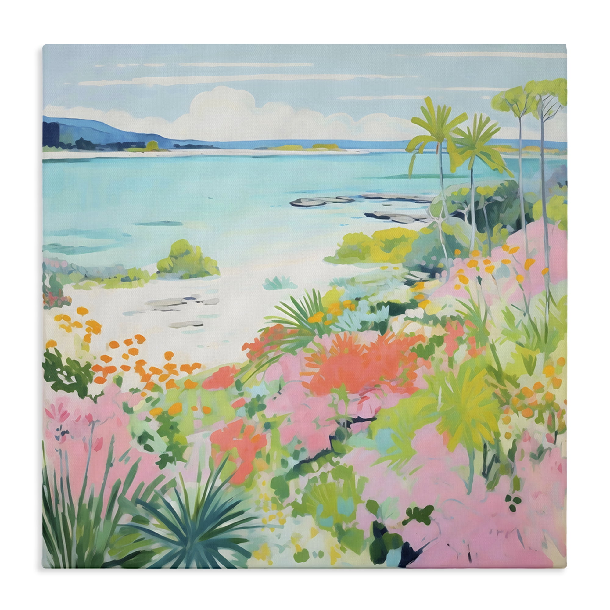 Stupell Industries Tropical Coast Blooming Shoreline Canvas Wall Art, design by Creative Studio