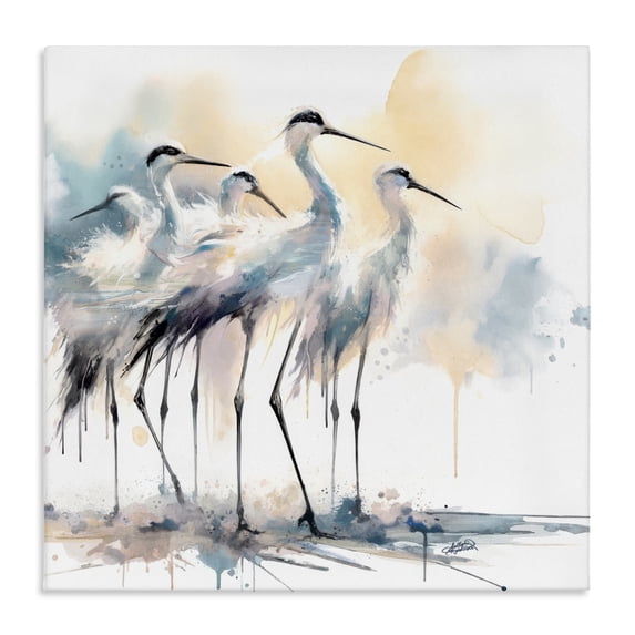 Stupell Industries Tropical Coastal Serenity Sea Birds Canvas Art, 17 x 17, by Sally Kaye Barlow/Makaio Design