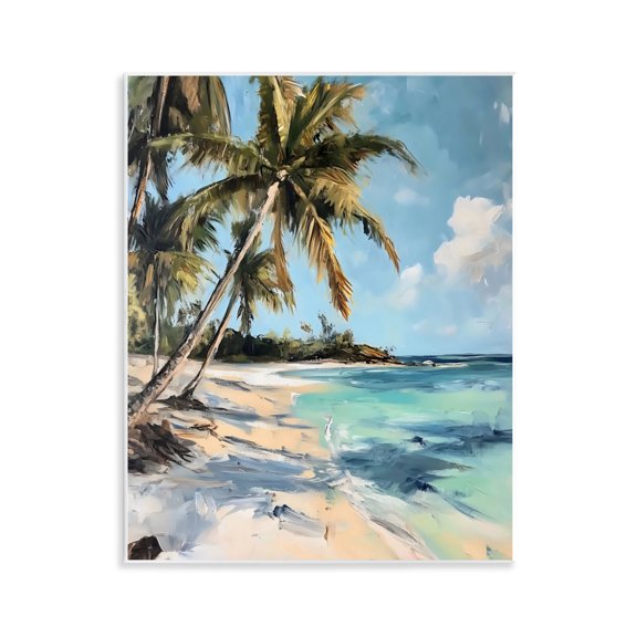 Stupell Industries Tropical Coastline Palm Frond Shadows Wall Plaque Art, design by Franklyn Gregory