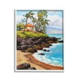 thumbnail image 1 of Stupell Industries Tropical Cottage Cove Landscape Painting White Framed Art Print Wall Art, 16 x 20, 1 of 9