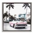 thumbnail image 1 of Stupell Industries Tropical Cruise Antique Car Transportation Painting Gray Floater Framed Canvas Art Print Wall Art, 25 x 25, 1 of 10