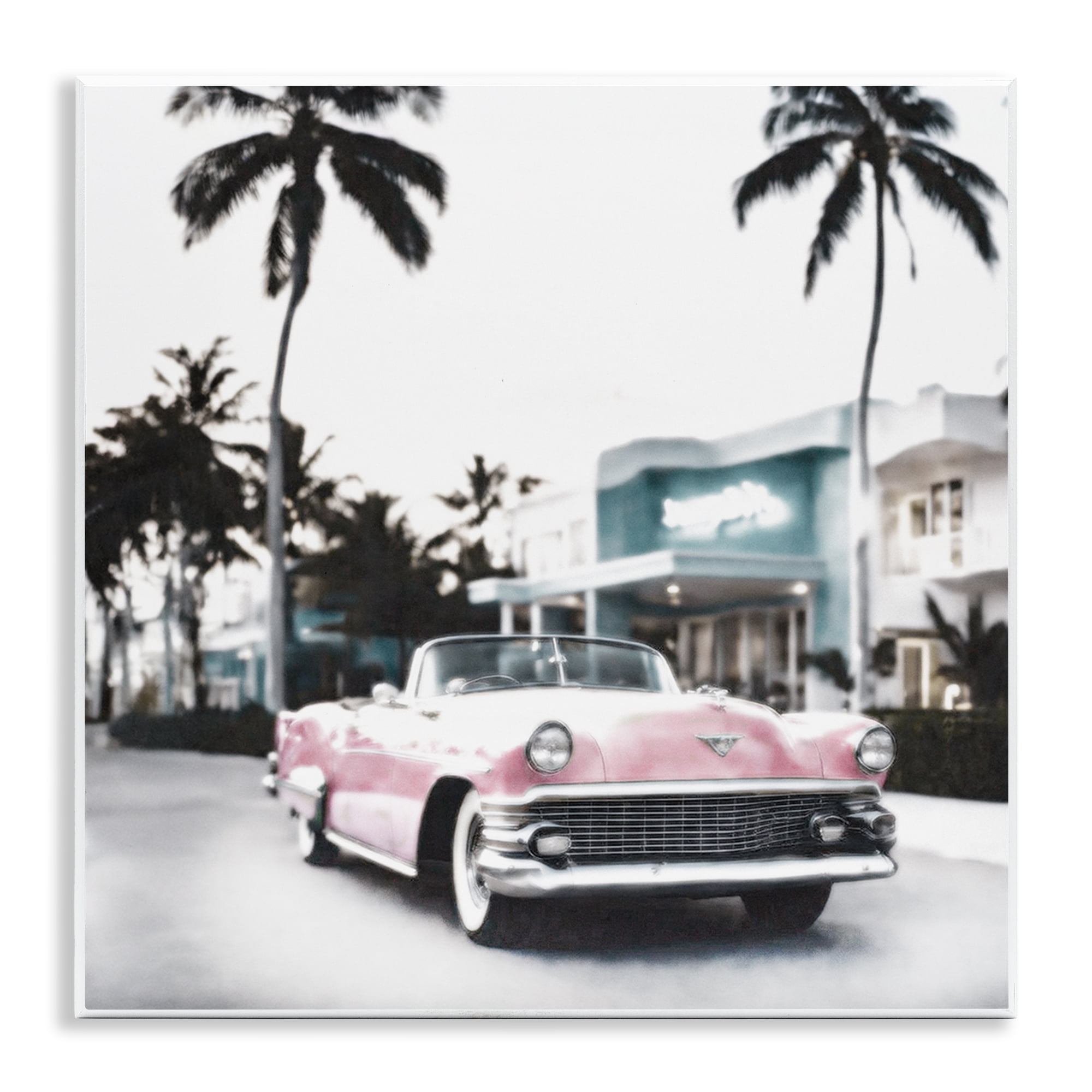 Stupell Industries Tropical Cruise Antique Car Transportation Painting Unframed Art Print Wall Art, 12 x 12