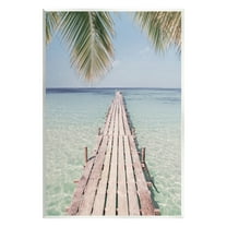 Stupell Industries Tropical Dock on Beach Nature Photography Unframed Art Print Wall Art, 10 x 15
