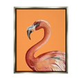 thumbnail image 1 of Stupell Industries Tropical Flamingo Bird Portrait Watercolor Detail Graphic Art Luster Gray Floating Framed Canvas Print Wall Art, Design by Patricia Pinto, 1 of 5