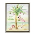 Stupell Industries Tropical Flamingo Christmas Holiday Painting Brown