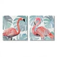 thumbnail image 1 of Stupell Industries Tropical Flamingos with Green Monstera Plants Designed by Annie Warren, 1 of 5