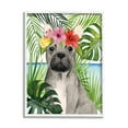 thumbnail image 1 of Stupell Industries Tropical French Bulldog Animals & Insects Painting White Framed Art Print Wall Art, 24 x 30, 1 of 9