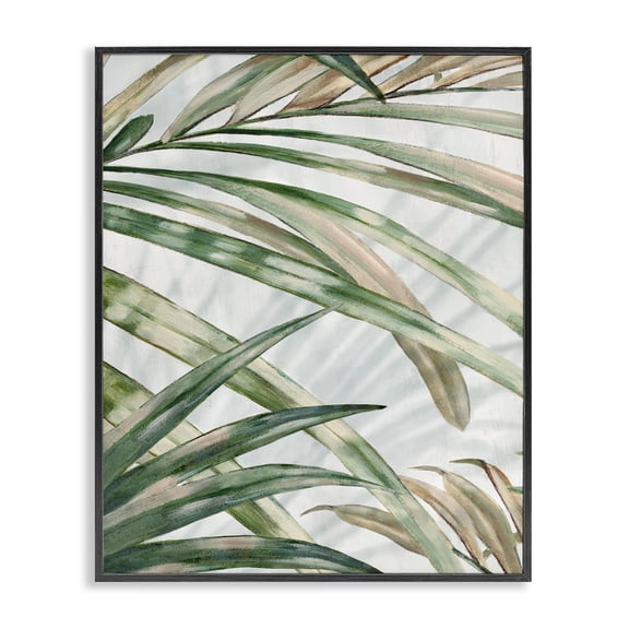 Stupell Industries Tropical Frond Impressions Black Framed Giclee Art design by Alex Black, 30 x 24