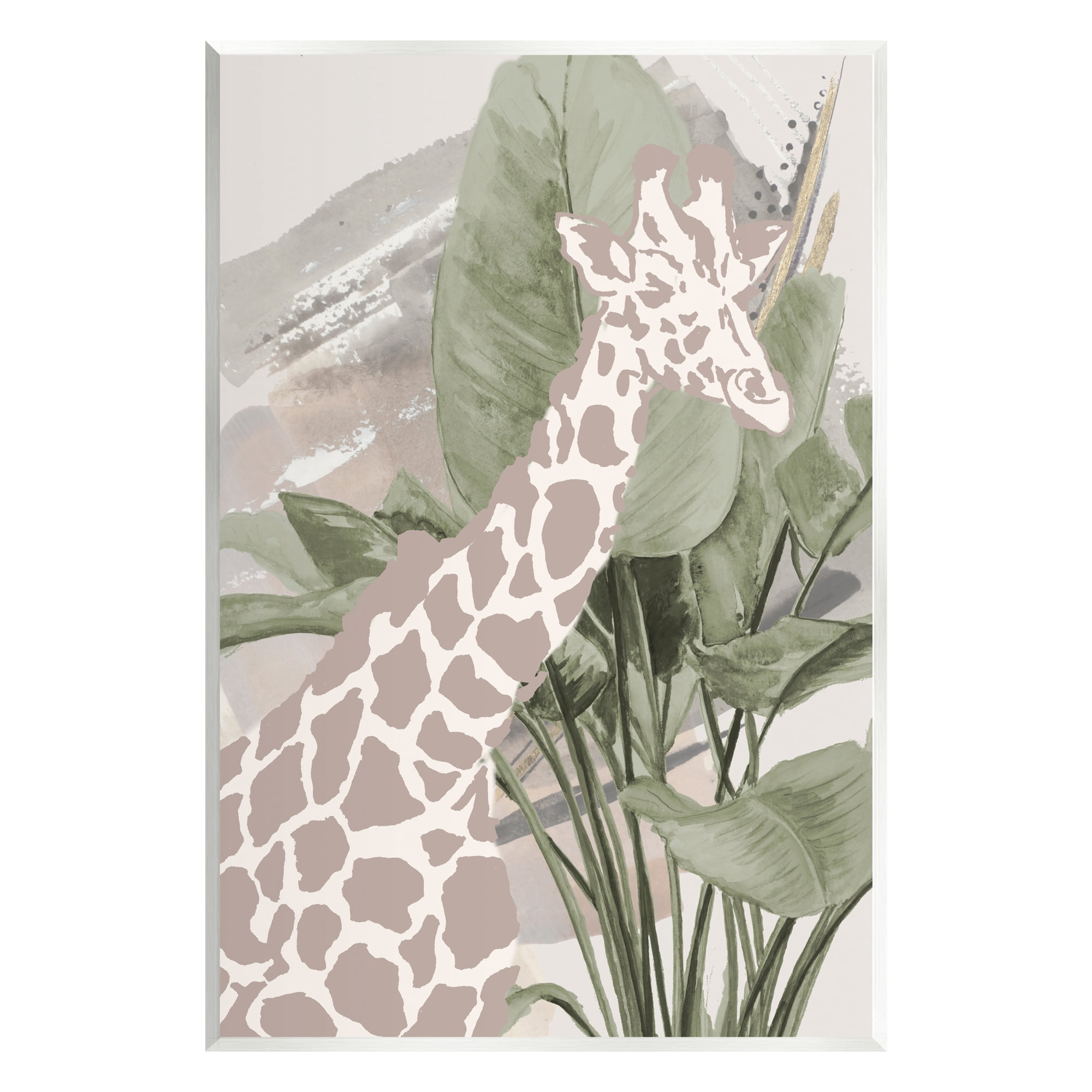 Stupell Industries Tropical Giraffe Abstract Animals & Insects Painting Unframed Art Print Wall Art, 10 x 15