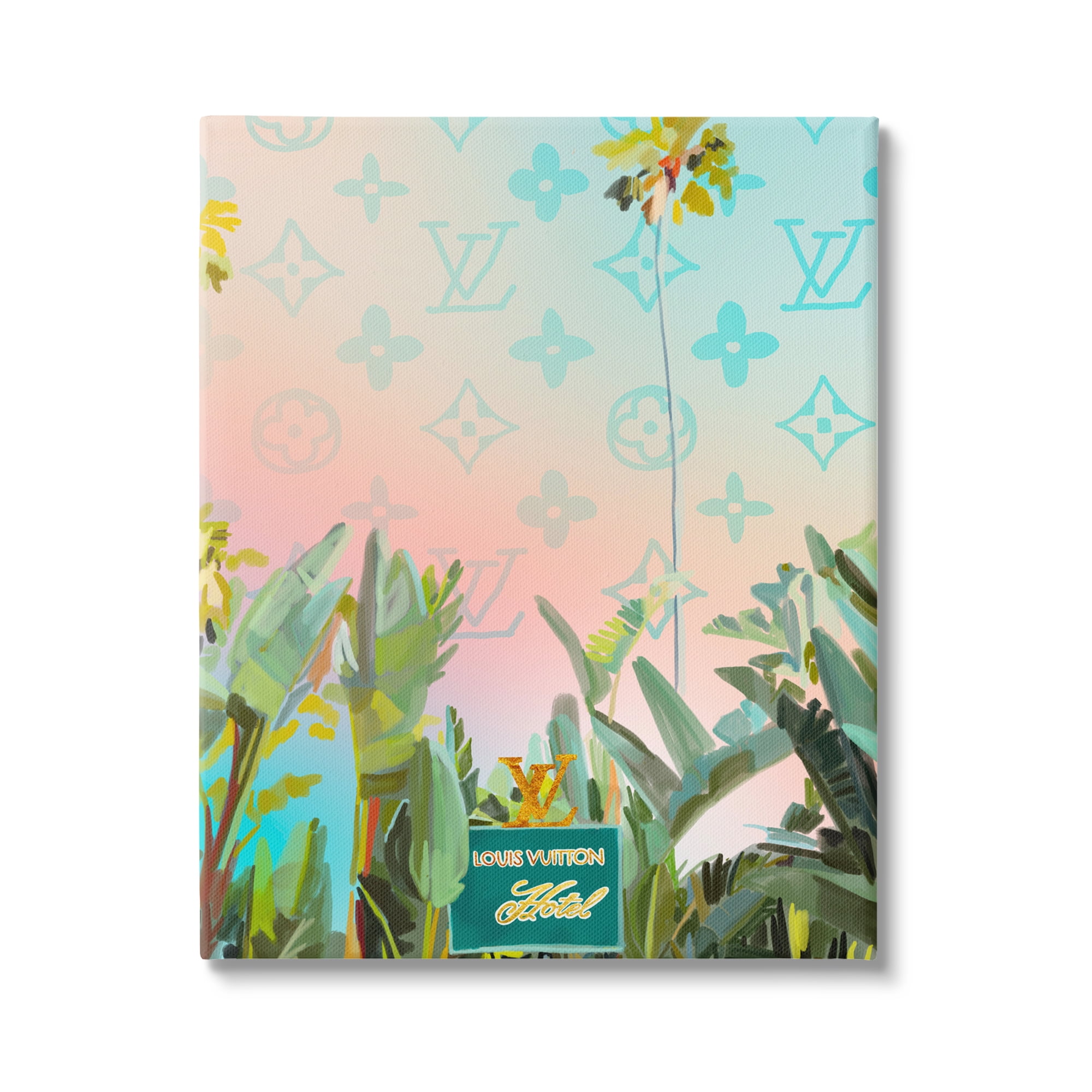 Tropical Glam Hotel Nature Painting on Canvas, 30 x 40