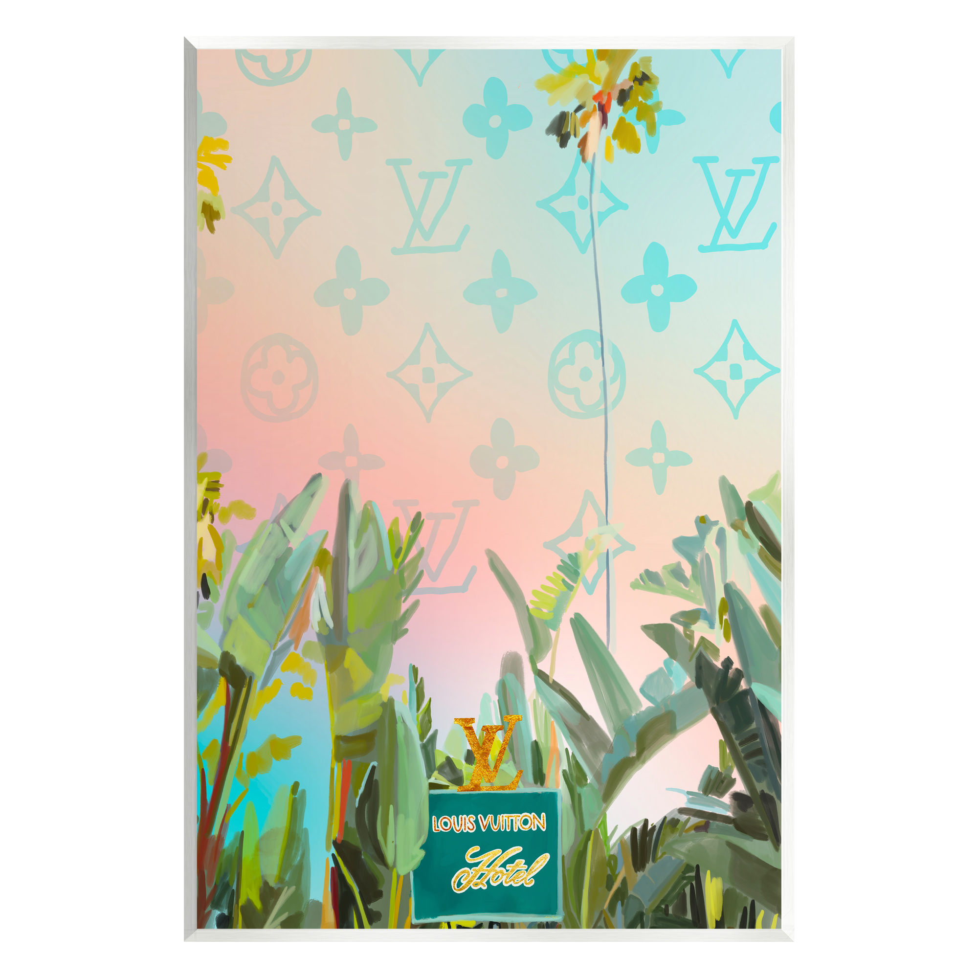 Stupell Industries Tropical Glam Hotel Nature Painting Unframed Art Print Wall Art, 13 x 19